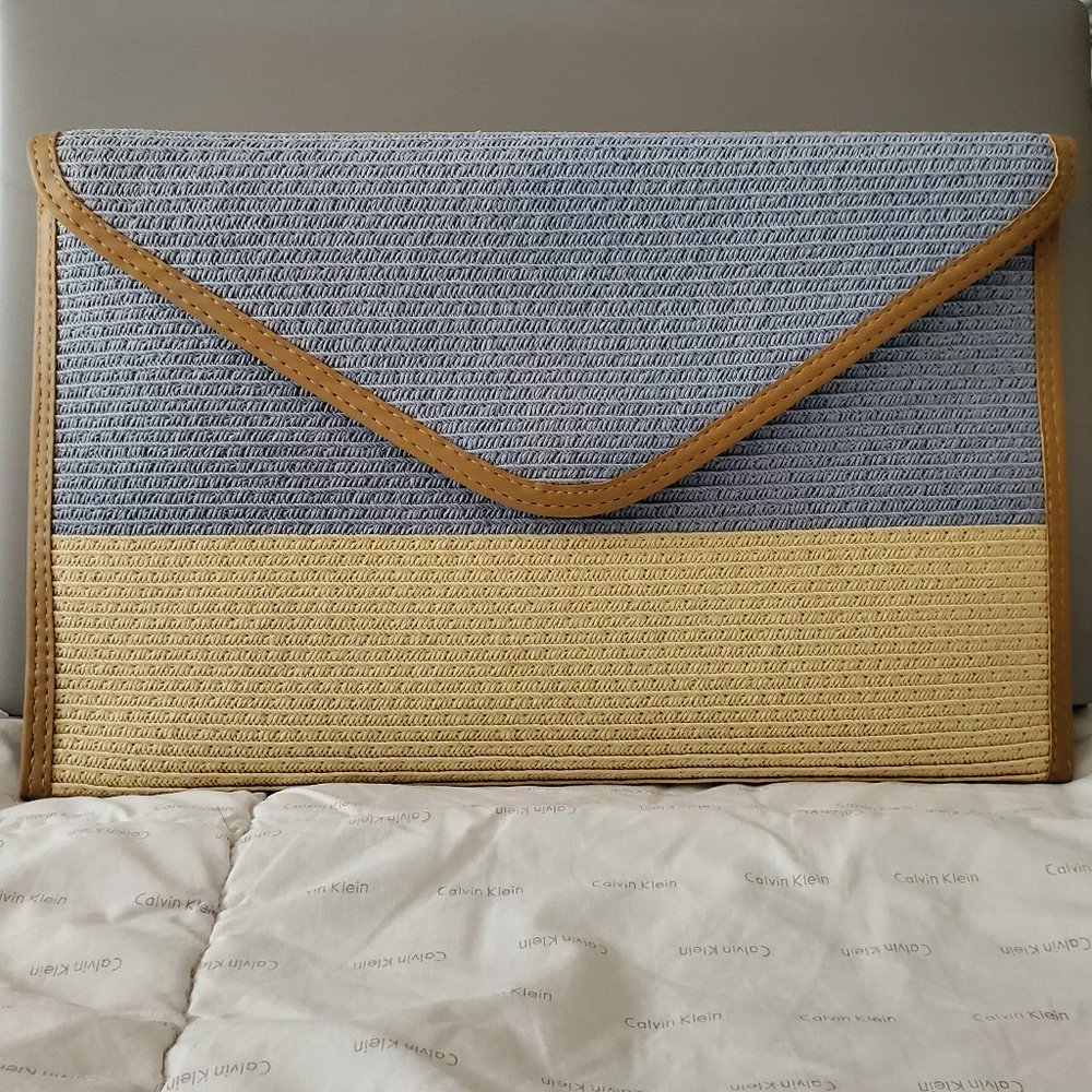 Rattan 'Envelope' Clutch Crossbody Bag